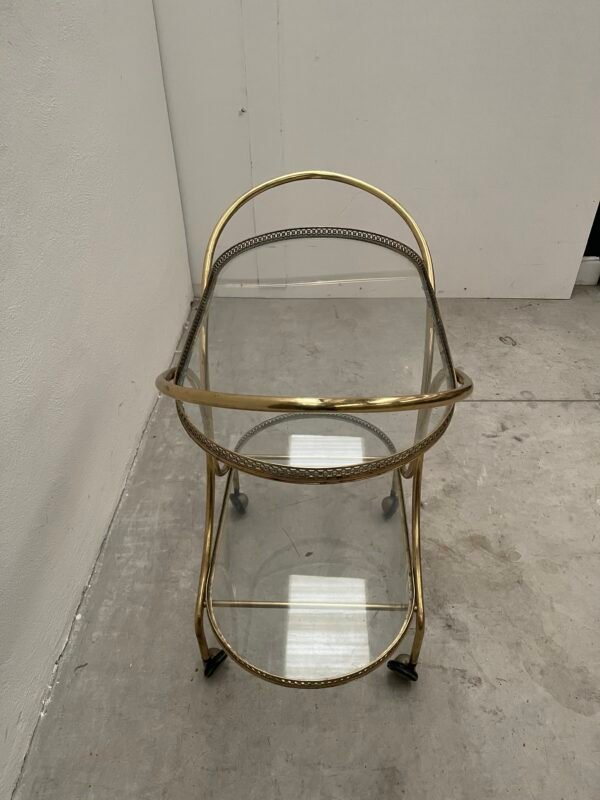 Carrello bar in ottone  stile hollywood regency anni '60 - Image 5