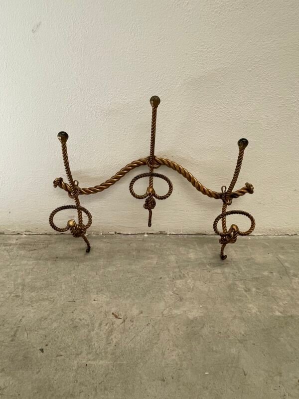 Appendiabiti in bronzo stile corda XX secolo italian