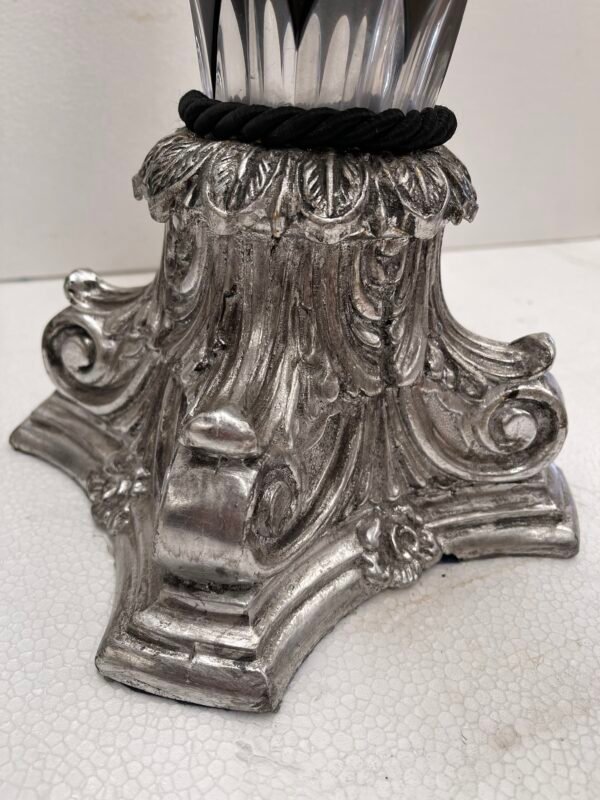 Cristallo nero versailles in bronzo argentato XX secolo - Image 5