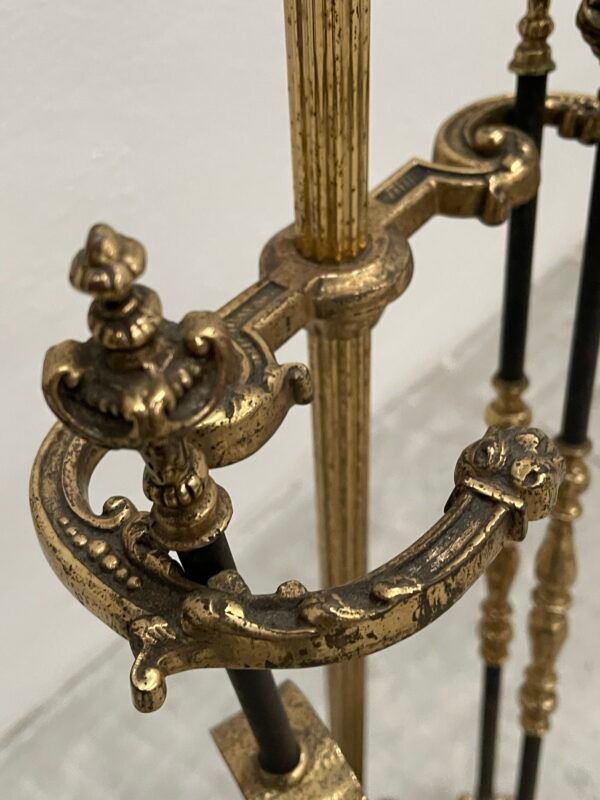 Antico atrezzi da camino in bronzo italiano XIX secolo - Image 6