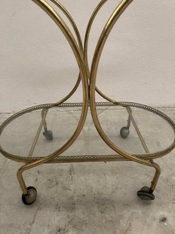Carrello bar in ottone  stile hollywood regency anni '60 - Image 8