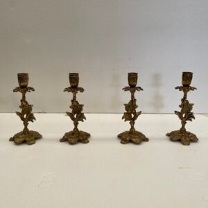 Set di 4 portacandele in bronzo anni '40