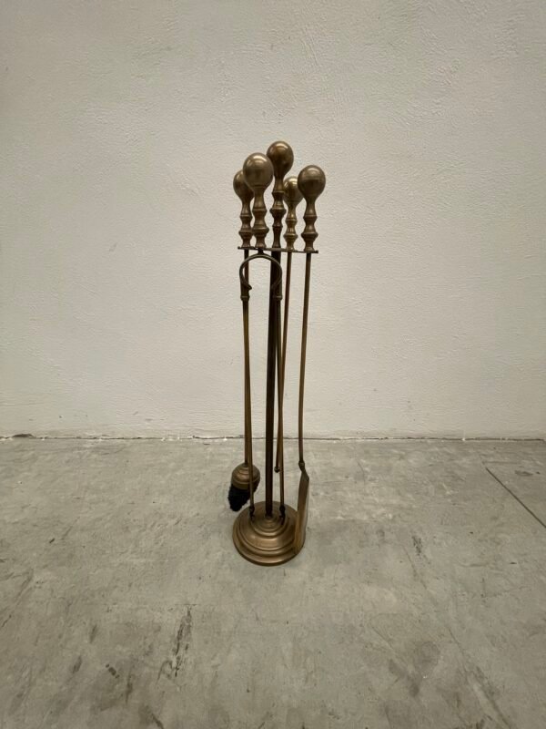 Set da camino in ottone italian anni '70