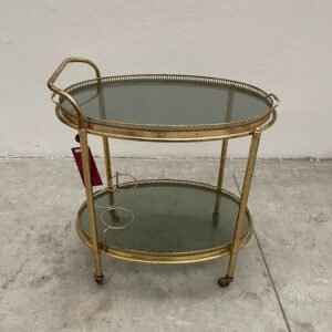 Carrello portavivande in ottone italiano anni '70