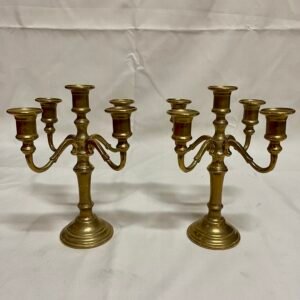 Coppia di candelabri in bronzo XX secolo italian