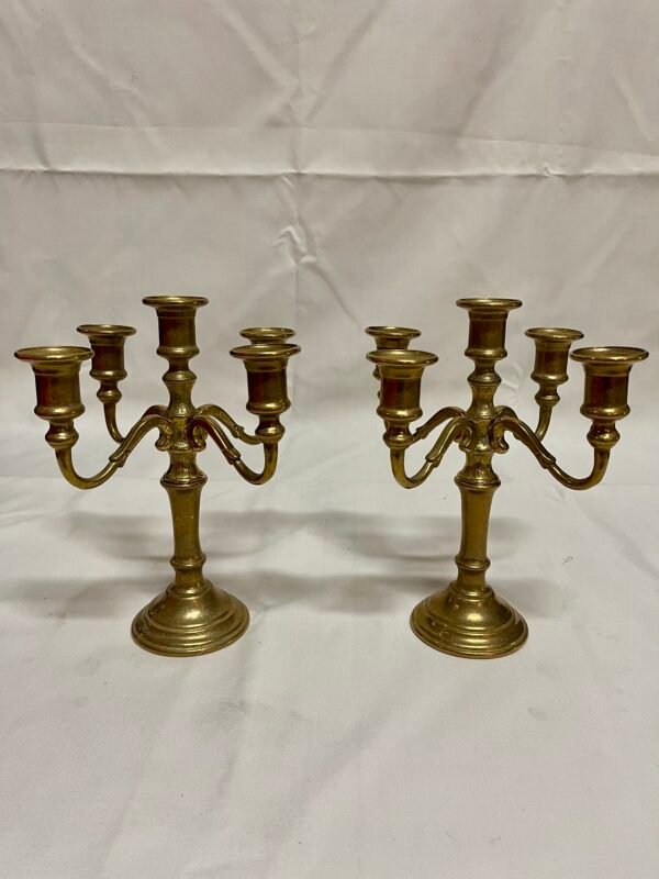 Coppia di candelabri in bronzo XX secolo italian