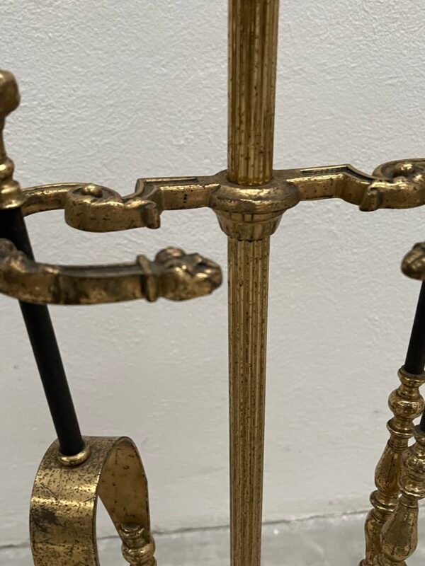 Antico atrezzi da camino in bronzo italiano XIX secolo - Image 9