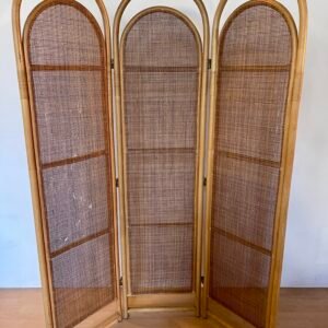 Paravento in Rattan Naturale – 3 Ante