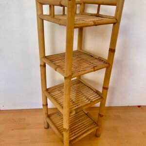 Scaffale a 4 Ripiani in Bambù – Stile Naturale / Boho