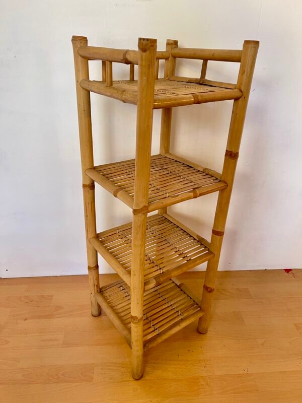 Scaffale a 4 Ripiani in Bambù – Stile Naturale / Boho