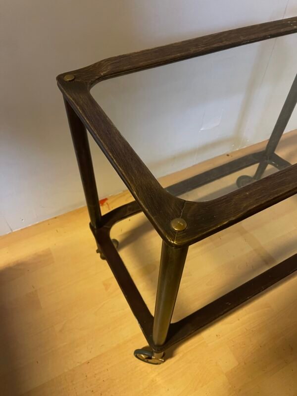 "Chic Retrò" – Carrello da tè/bar vintage con struttura in legno e vetro - Image 4