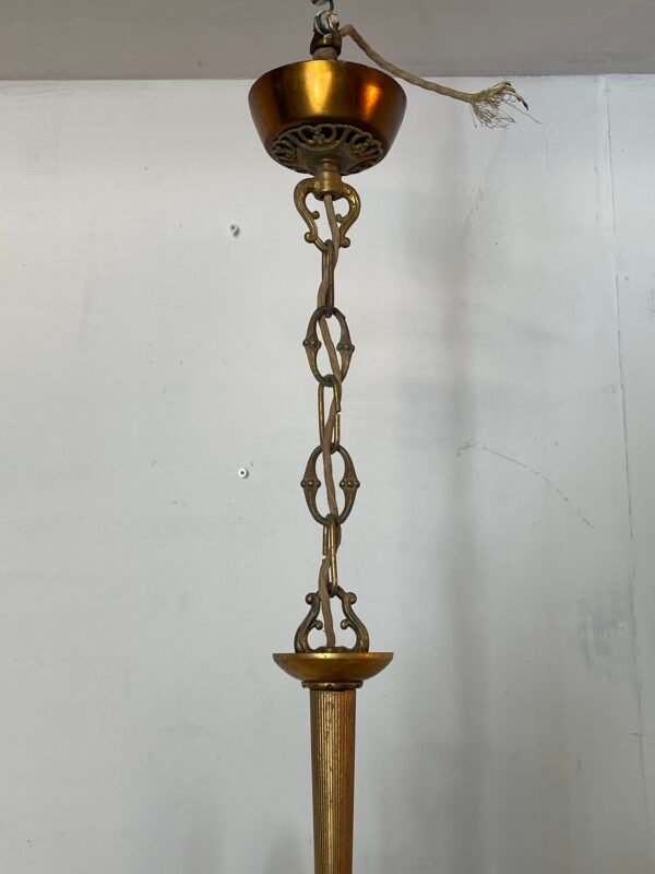 Lampadario a Gocce in Ottone e Cristallo – 6 Luci - Image 5