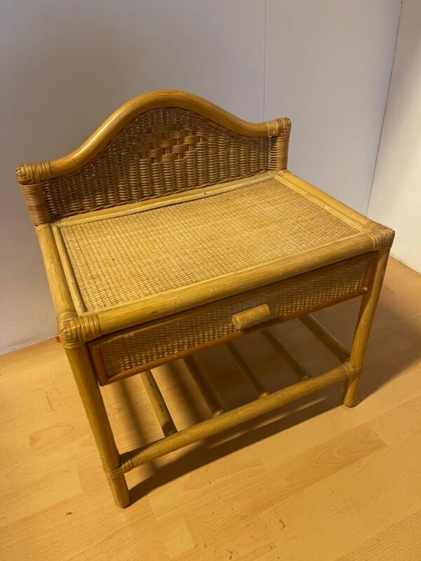Comodino in bambù e rattan intrecciato - Image 5