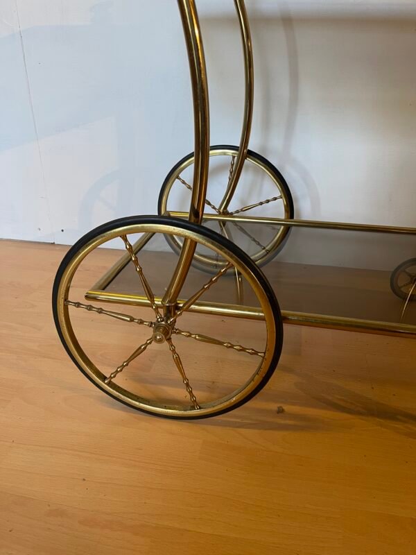 Carrello da Servizio Vintage in Ottone e Vetro – Bar Trolley Anni ’60/’70 - Image 2