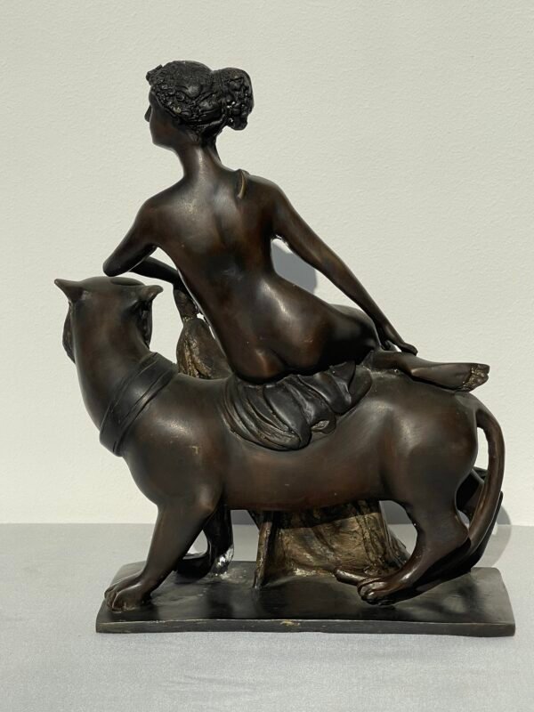 Scultura in Bronzo – Donna Nuda su Pantera - Image 5