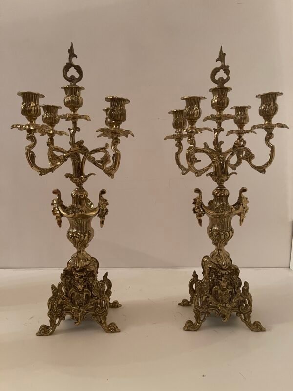 "Reali d’Ottone" – Coppia di candelabri a 5 fiamme in stile Luigi XV