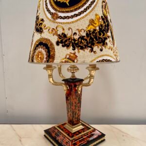Lampada da Tavolo in Stile Impero con Paralume Classico Decorato