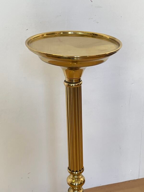 Colonna porta vaso / alzata in ottone lucido - Image 3