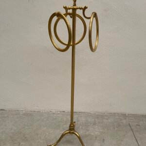 Porta Asciugamani da Terra in Ottone Dorato - Stile Classico