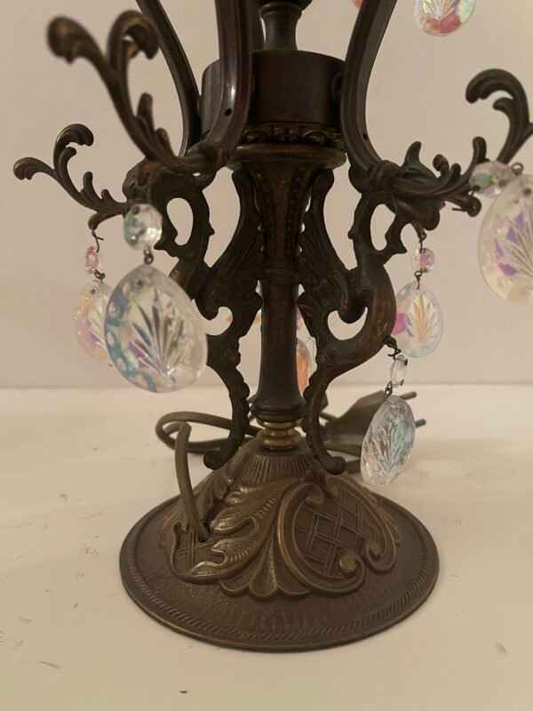 "Luce di Cristallo" – Lampada da tavolo in stile Rococò con pendenti in vetro molato - Image 3