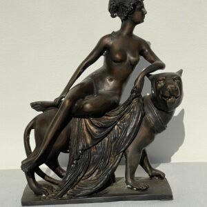 Scultura in Bronzo – Donna Nuda su Pantera