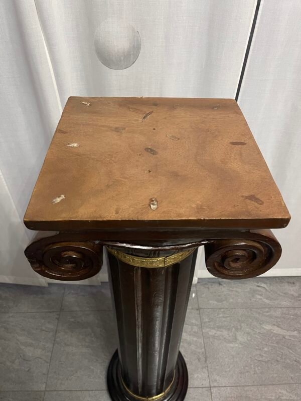 Colonna/piedistallo classico in legno scuro - Image 3