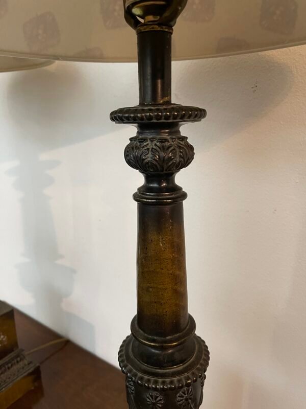 Base Decorativa in Metallo Stile Impero – Doratura Anticata - Image 4
