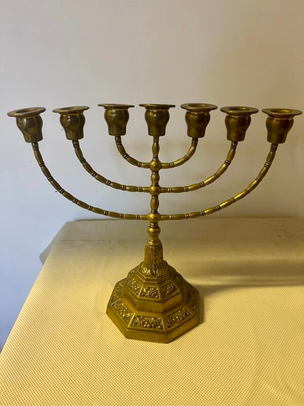 Coppia di candelabri a sette braccia in ottone - Image 4
