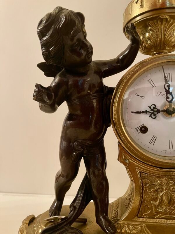 Orologio da caminetto con putti in stile Impero - Image 5