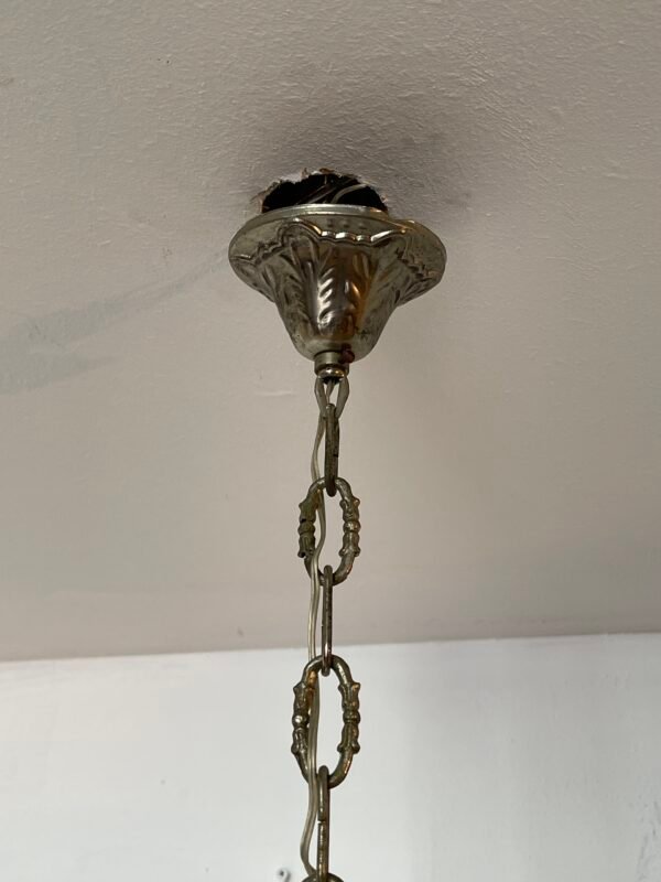 lampadario in cristallo e ottone dorato - Image 5