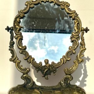 Specchio da Tavolo Rococò in Bronzo