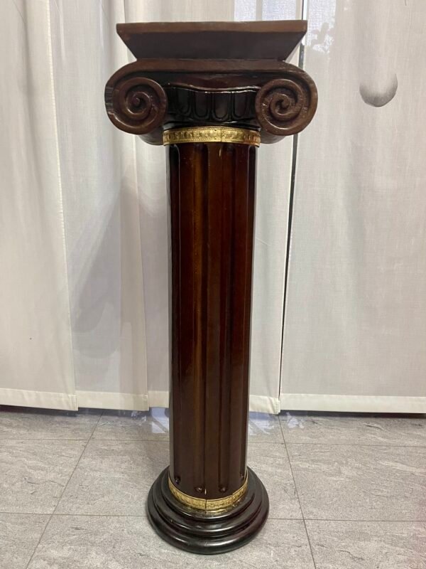Colonna/piedistallo classico in legno scuro - Image 4