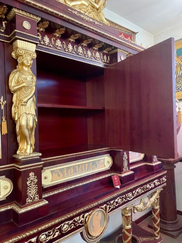 Credenza Impero con cariatidi dorate - Image 5