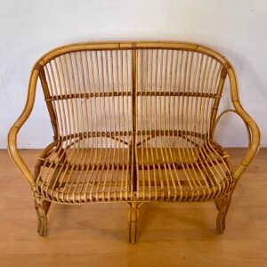 Panca in Rattan Naturale – 2 Posti