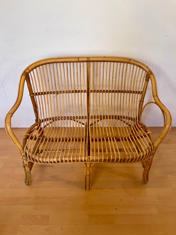 Panca in Rattan Naturale – 2 Posti
