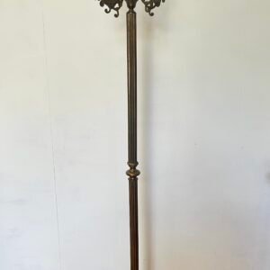 Appendiabiti a Piantana in Ottone Stile Liberty con Base Ornamentale