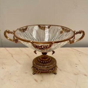 Centrotavola in Cristallo e Bronzo Dorato Stile Luigi XVI