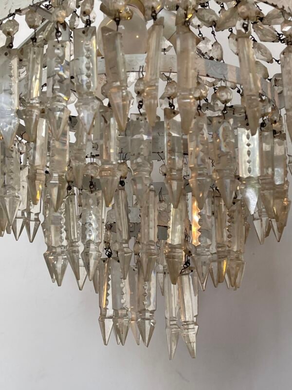 Lampadario elegante in ottone e cristallo - Image 3