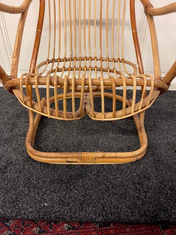 Poltrona vintage in rattan curvato – stile boho chic - Image 4