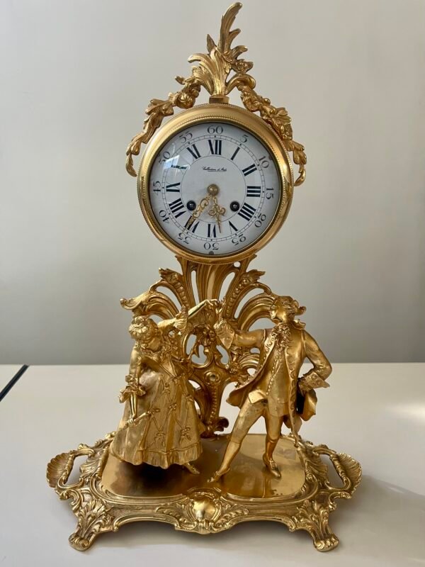 Orologio da Tavolo Antico in Stile Rococò Francese - Image 4