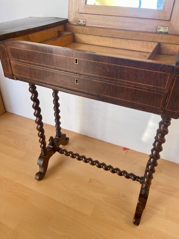 Tavolino scrittoio con gambe tornite a rocchetto - Image 4
