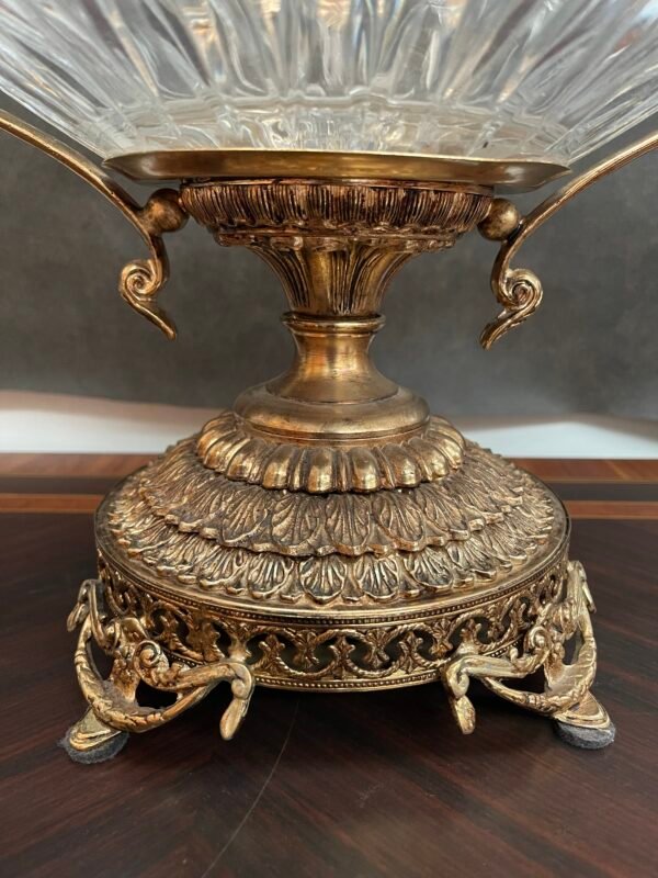 Centrotavola in Cristallo e Bronzo Dorato Stile Luigi XVI - Image 3