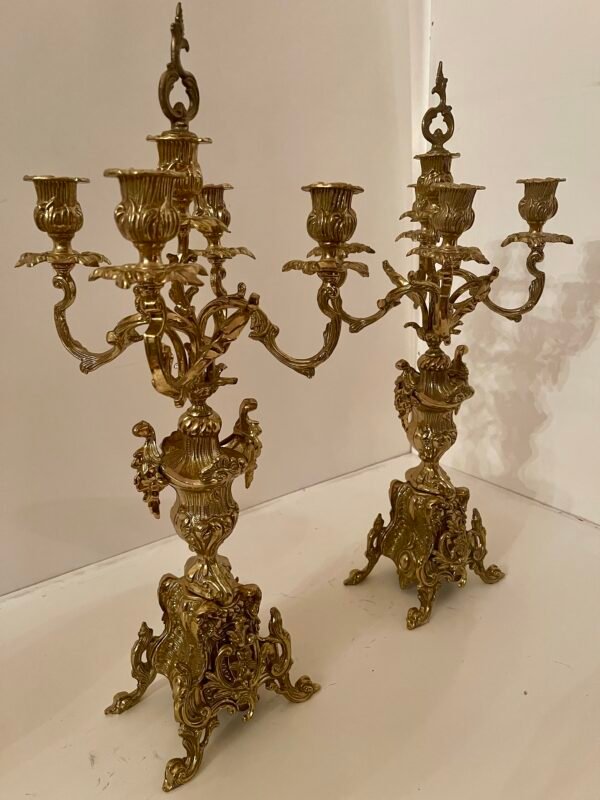 "Reali d’Ottone" – Coppia di candelabri a 5 fiamme in stile Luigi XV - Image 5