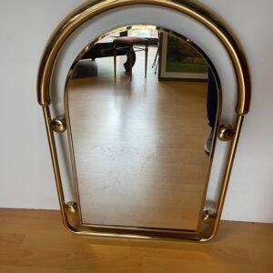 Specchio con cornice in ottone, stile Moderno anni '70