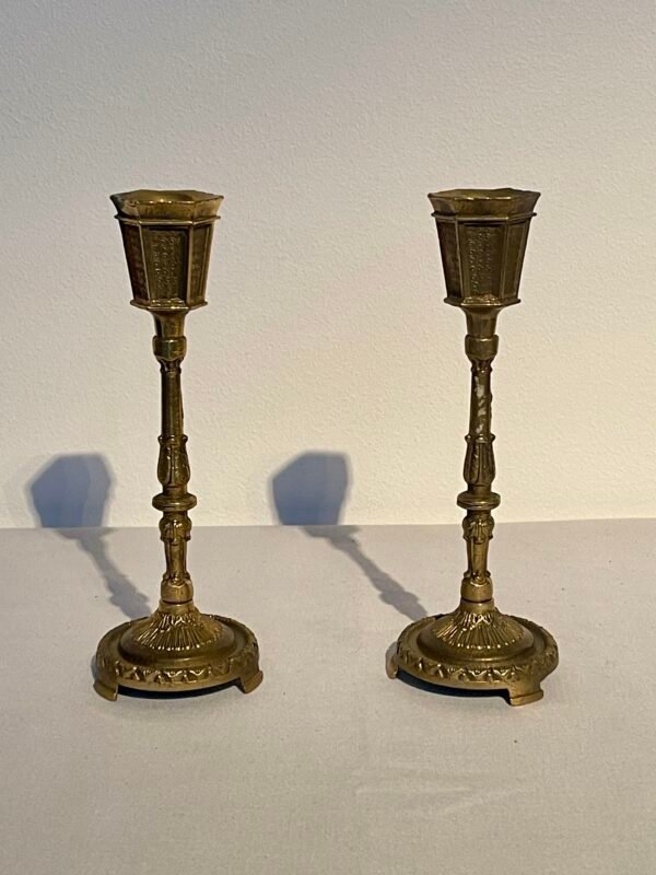 Coppia di Candelieri in Ottone – Stile Neoclassico