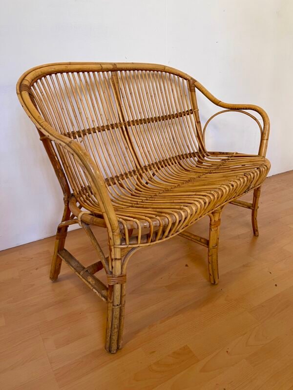 Panca in Rattan Naturale – 2 Posti - Image 2