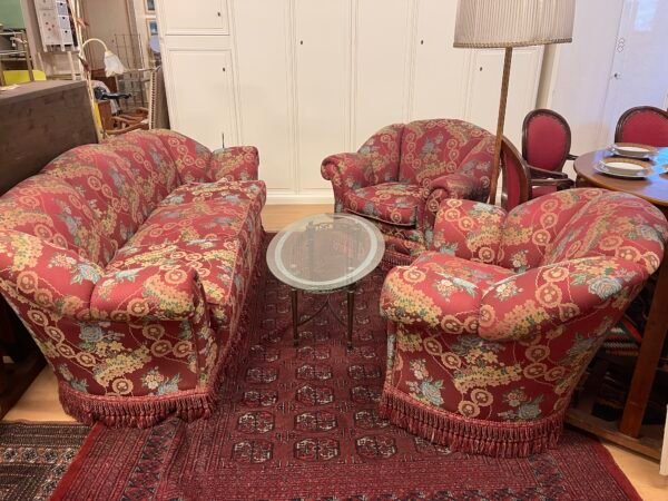 Salotto vintage completo in stile classico – 3 pezzi