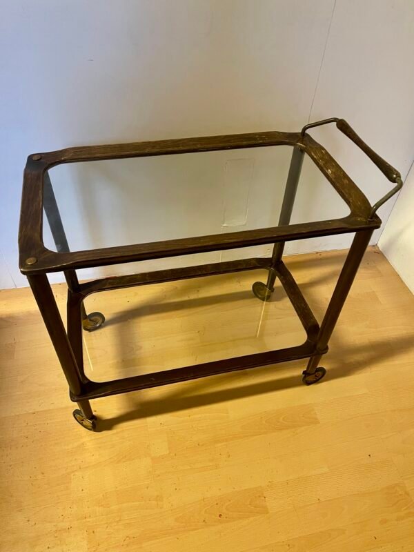 "Chic Retrò" – Carrello da tè/bar vintage con struttura in legno e vetro - Image 5