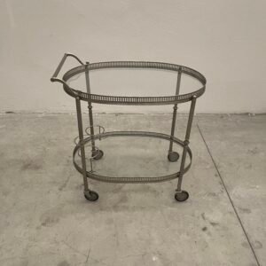 Carrello portavivande in metallo vintage anni '80 italian