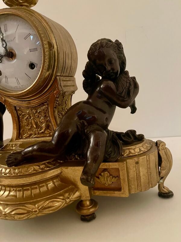 Orologio da caminetto con putti in stile Impero - Image 4